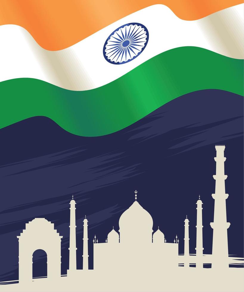 celebración del día de la independencia de la india vector