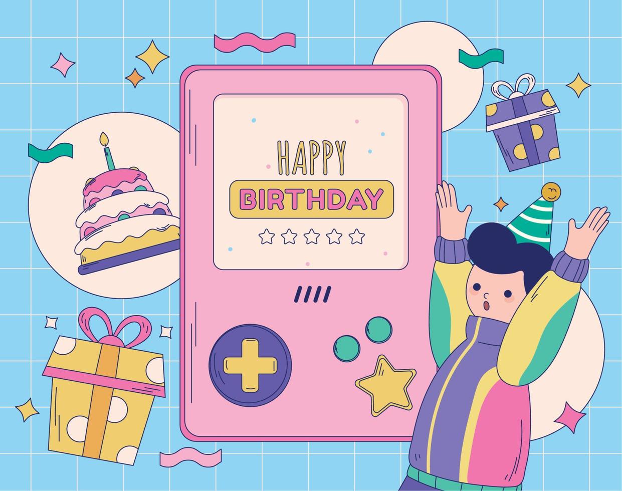 tarjeta de feliz cumpleaños vector