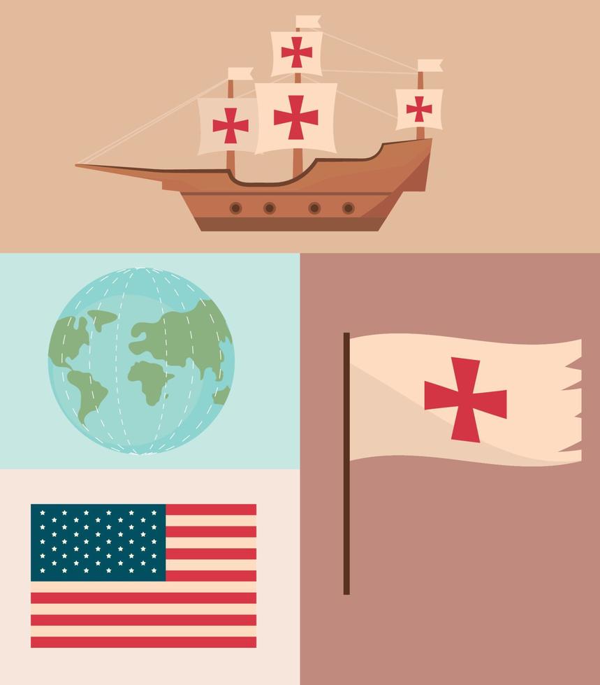 united states columbus day vector