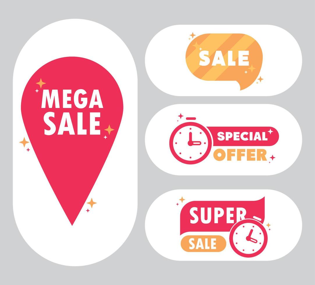 sale special offer icons vector