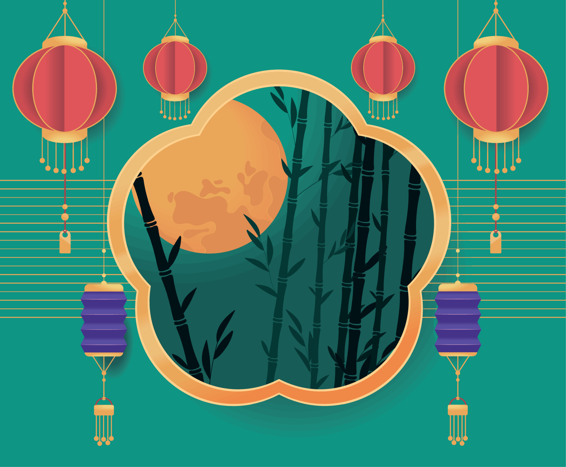 chinese moon festival event 10818127 Vector Art at Vecteezy