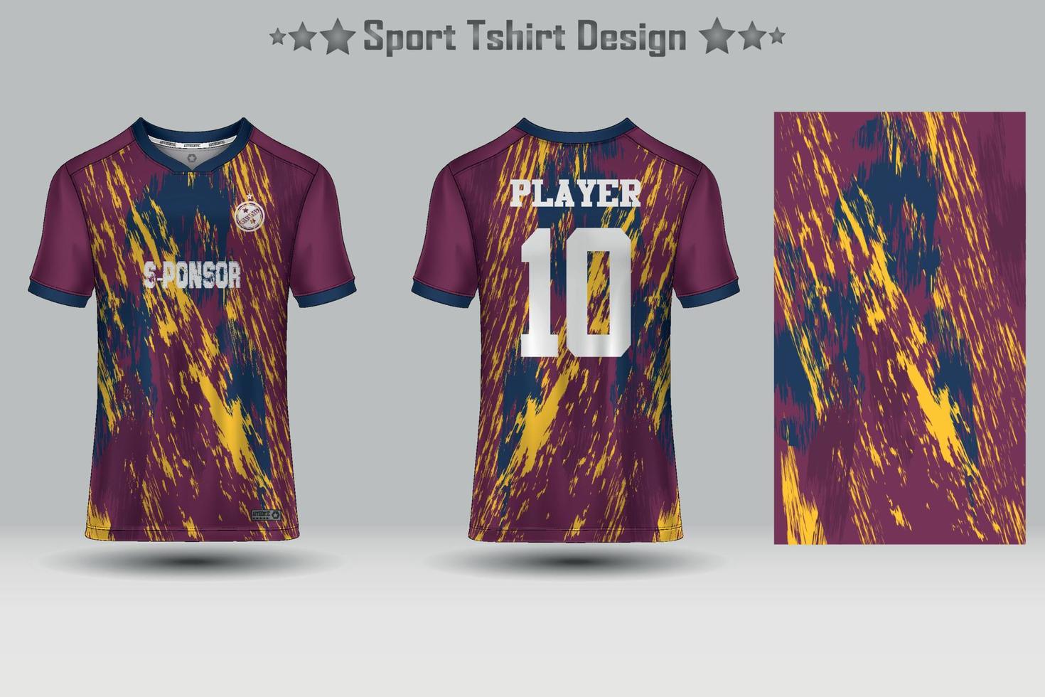 Football sport jersey mockup abstract geometric pattern t-shirt design vector