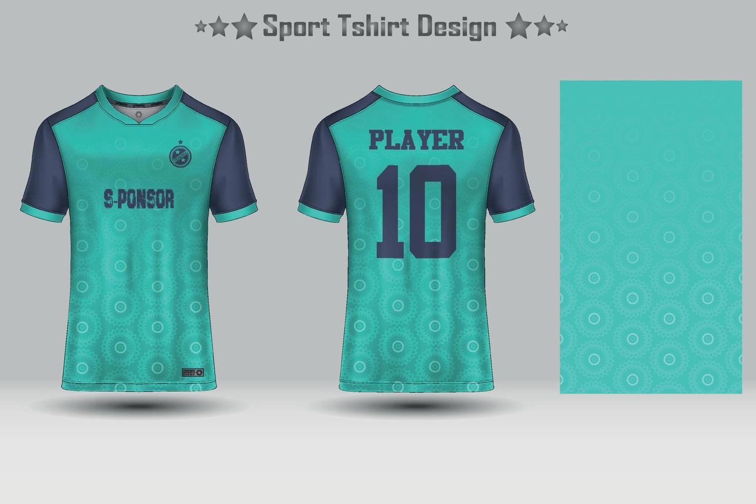 Football sport jersey mockup abstract geometric pattern t-shirt design vector