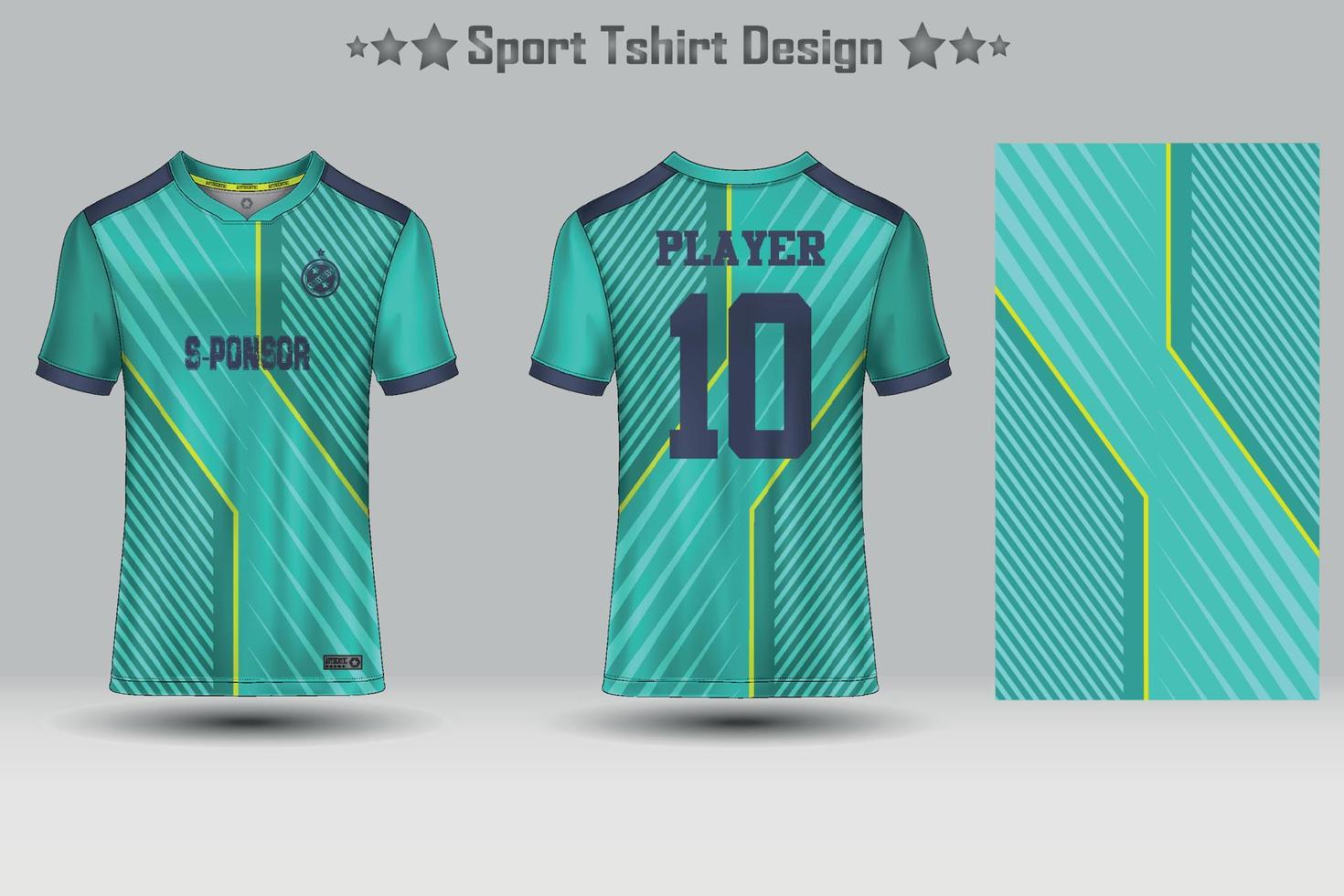 Football sport jersey mockup abstract geometric pattern t-shirt design vector