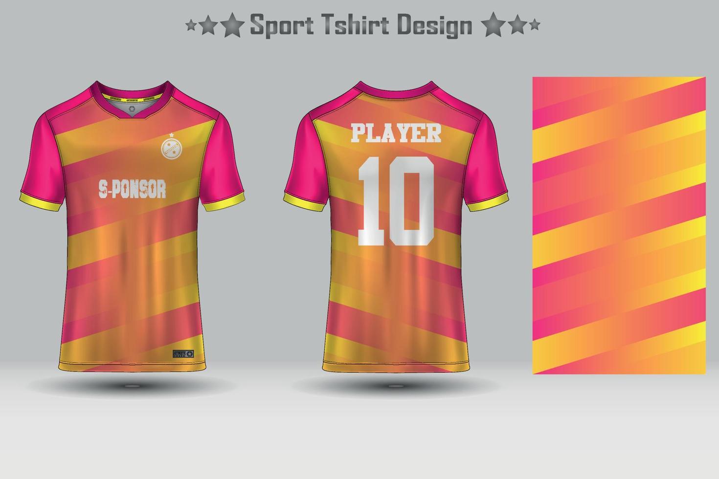 Football sport jersey mockup abstract geometric pattern t-shirt design vector