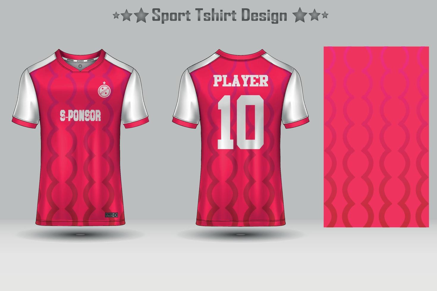 Football sport jersey mockup abstract geometric pattern t-shirt design vector