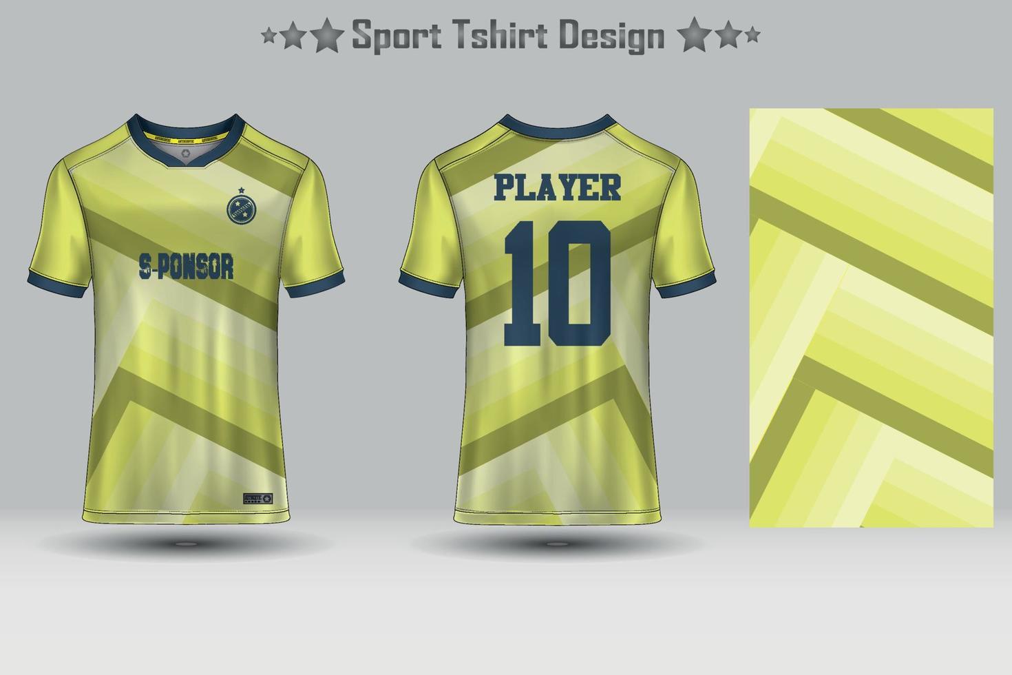 Football sport jersey mockup abstract geometric pattern t-shirt design vector