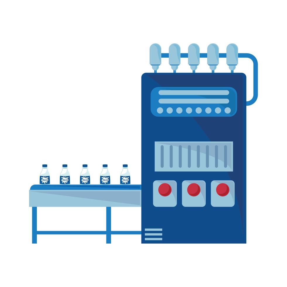 proceso de la industria de la leche vector