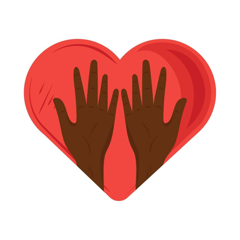 charity hands inside heart 10818192 Vector Art at Vecteezy