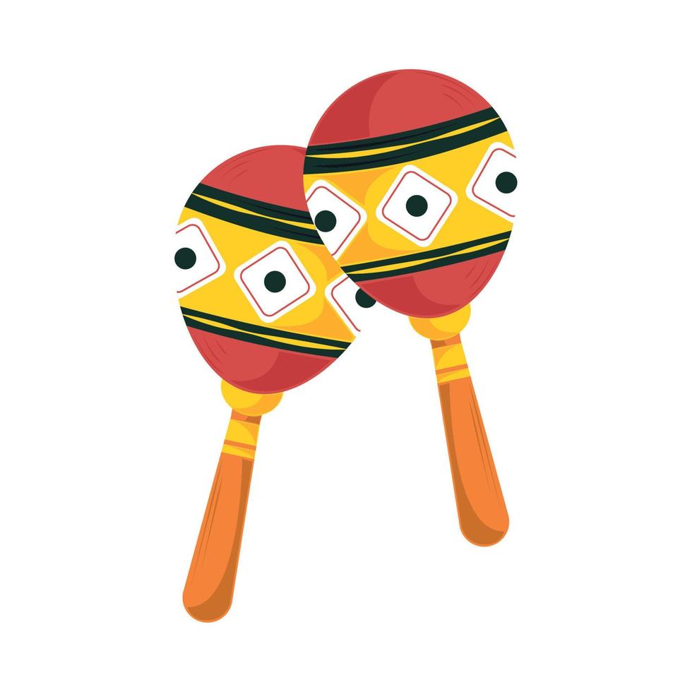 instrumento musical maracas vector