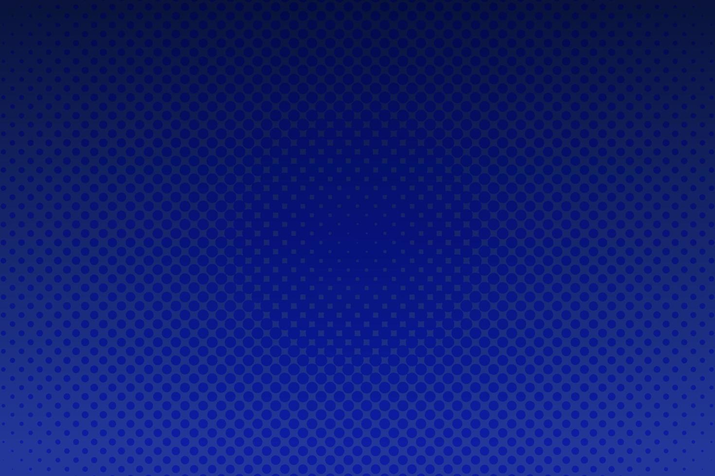 Blue pop art background with halftone dots in retro comic style. Vector illustration.