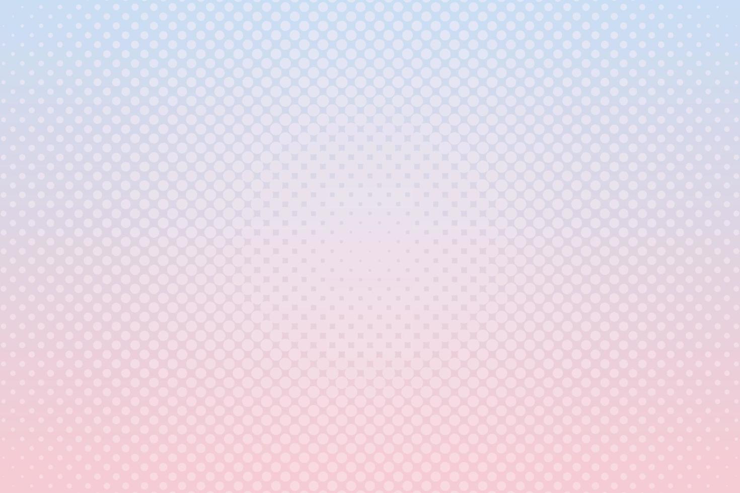 Pink blue pop art background with halftone dots in retro comic style. Vector illustration.