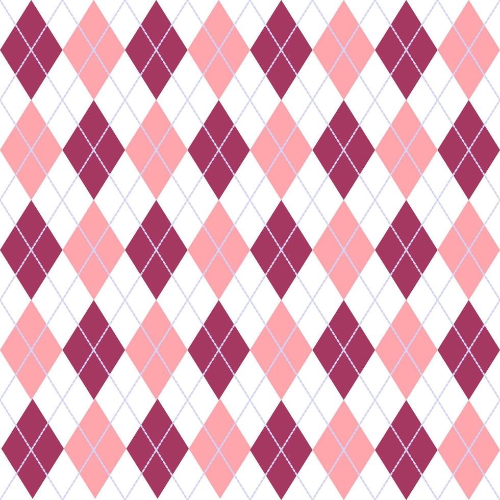 Argyle pattern seamless background. Vector illustration.