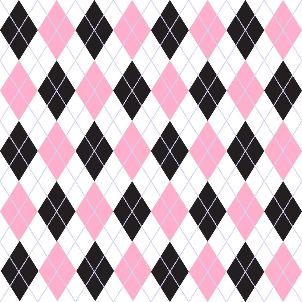 Argyle pattern seamless background. Vector illustration.