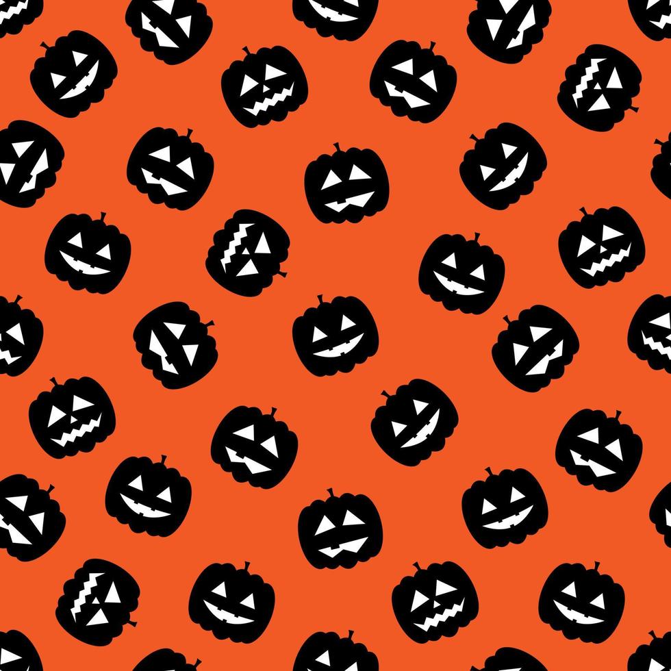 Seamless pattern with pumpkins. Halloween background. Vector illustration.