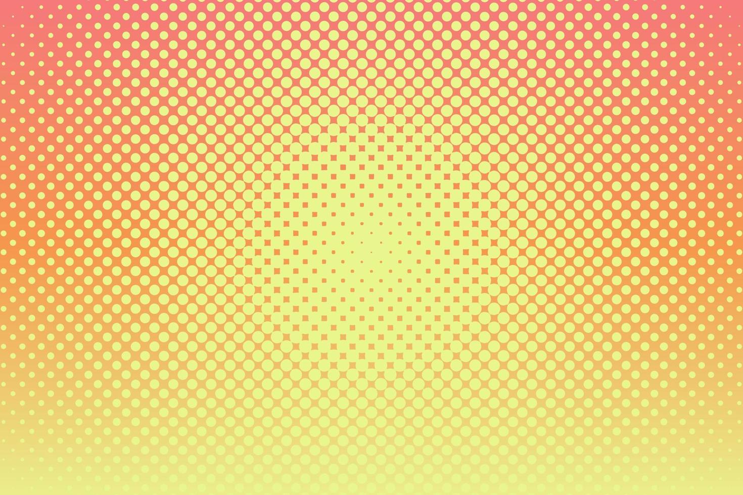 Orange yellow pop art background with halftone dots in retro comic style. Vector illustration.