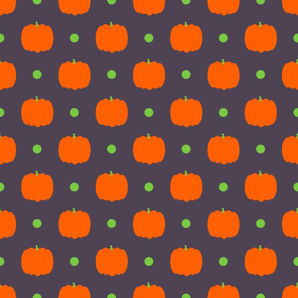 Seamless pattern with pumpkins. Halloween background. Vector illustration.