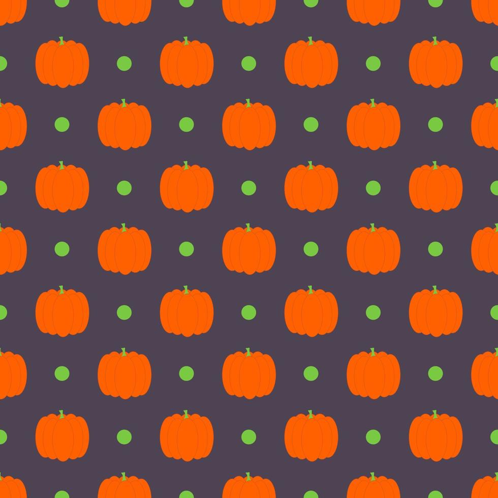 Seamless pattern with pumpkins. Halloween background. Vector illustration.