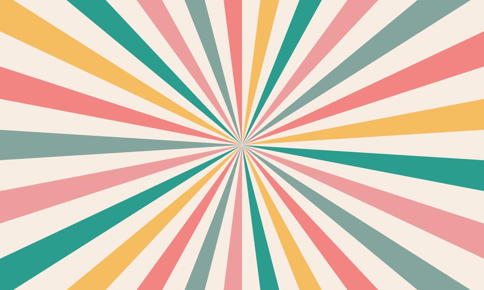 Rays background in retro style. Vector illustration.