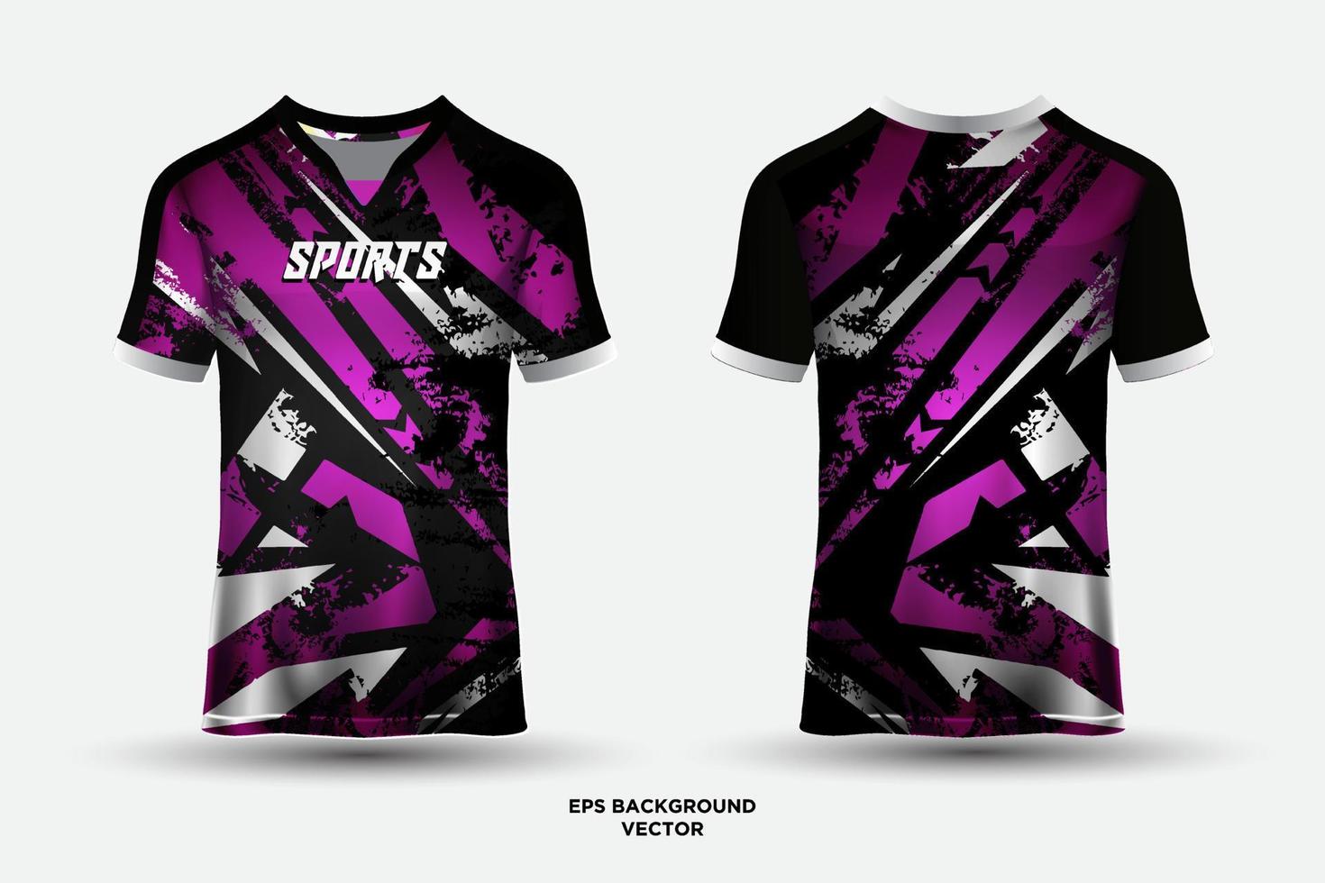 Modern Jersey Design Template Soccer Club Uniform T shirt Front And Back vector