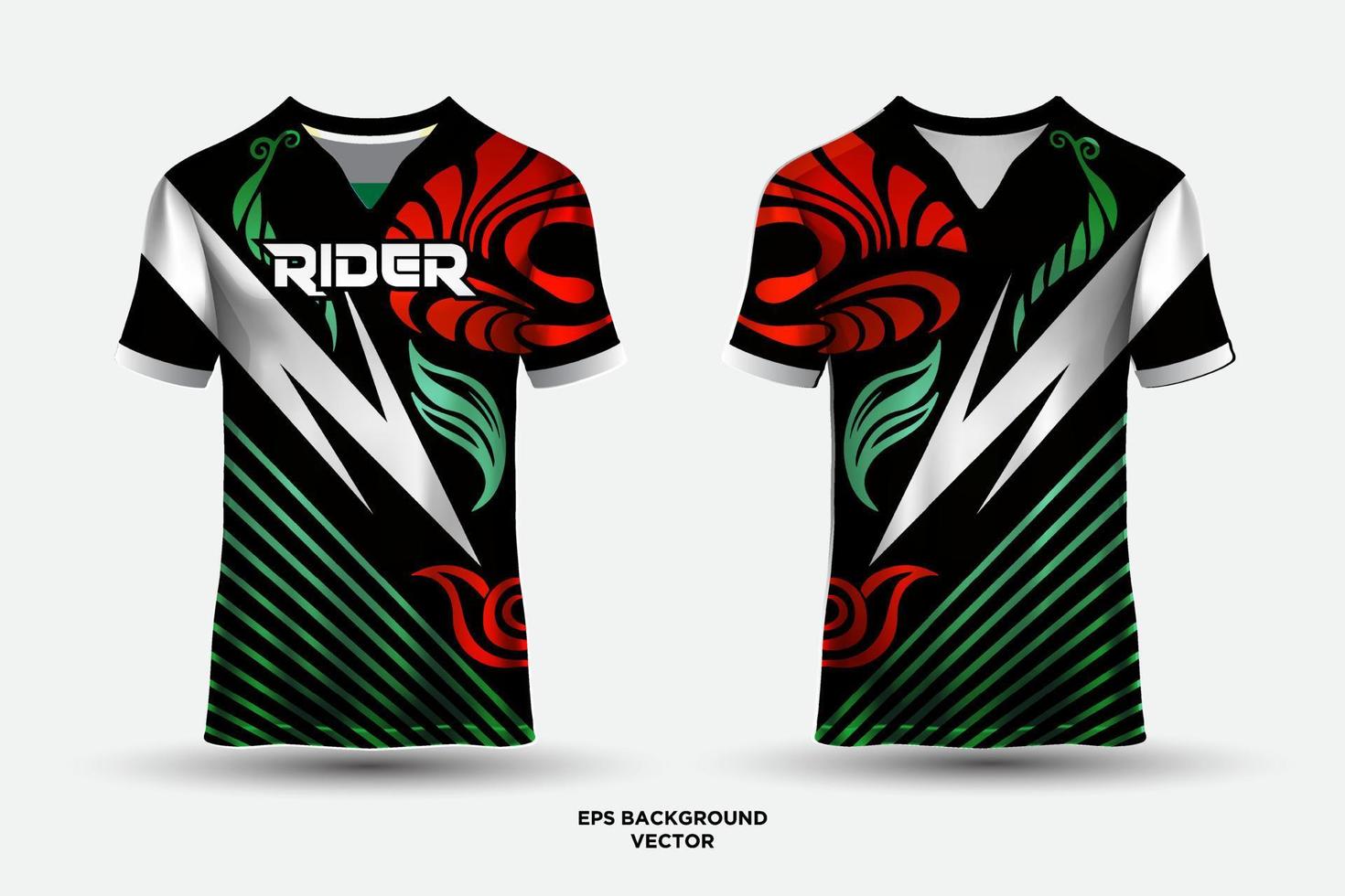 Modern Jersey Design Template Soccer Club Uniform Tshirt Front And Back vector