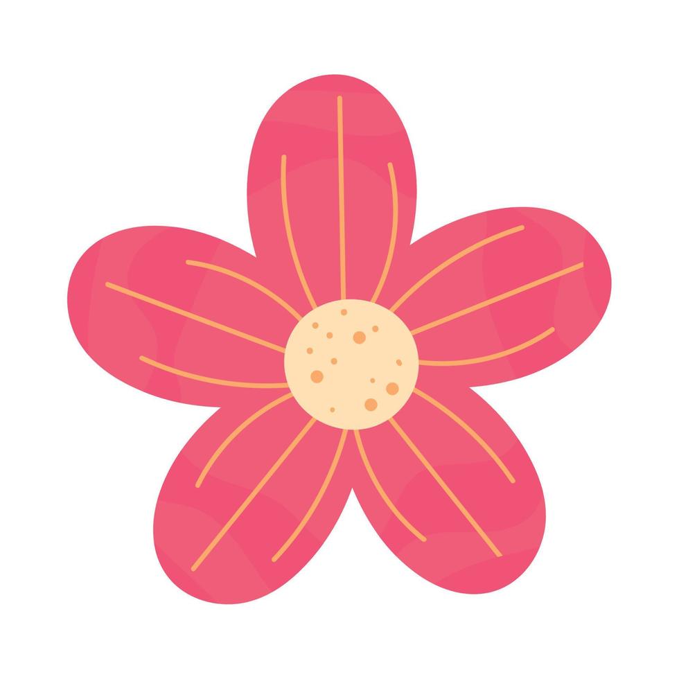 linda flor de dibujos animados vector