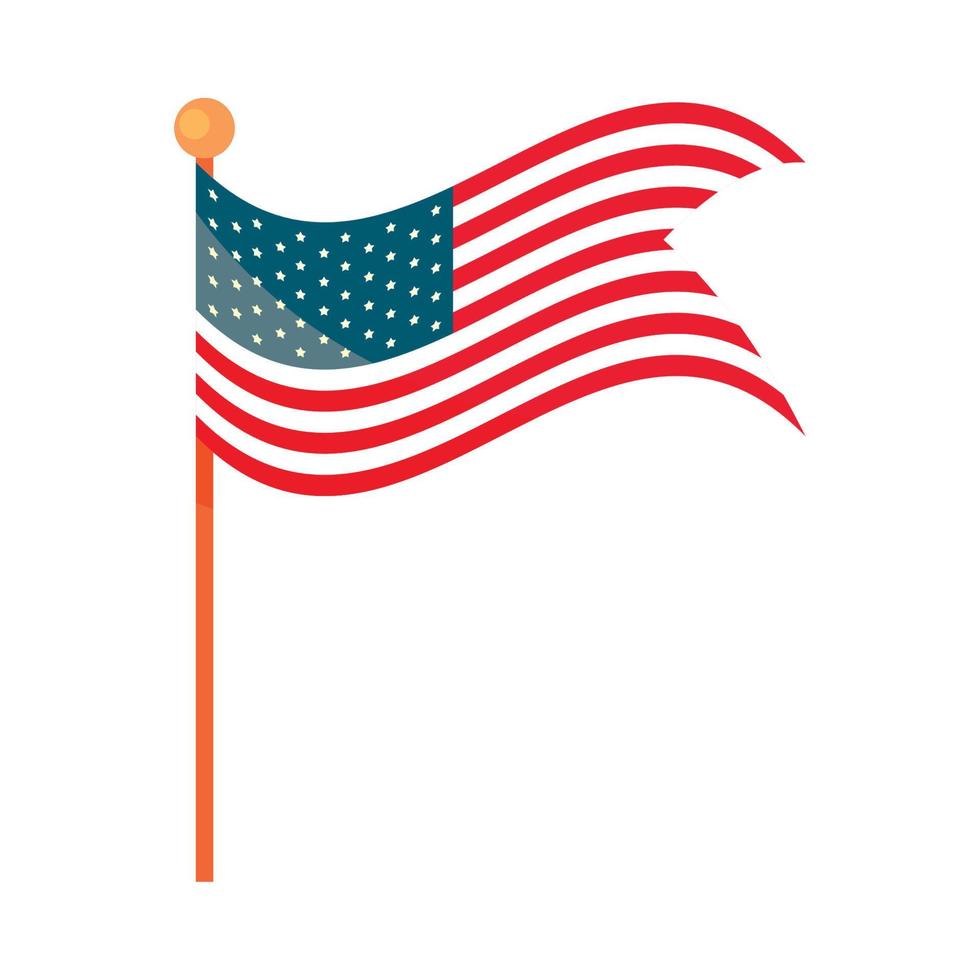 waving flag of USA vector