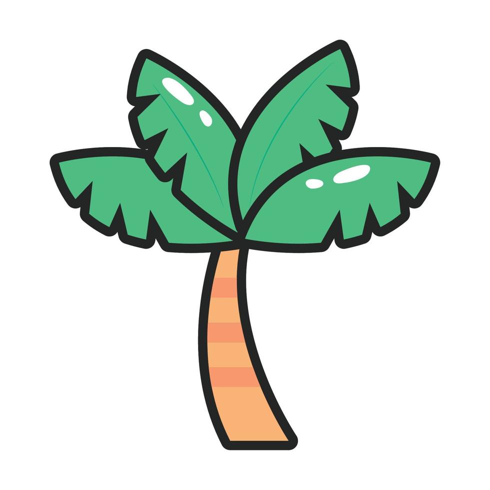 icono de palmera tropical vector