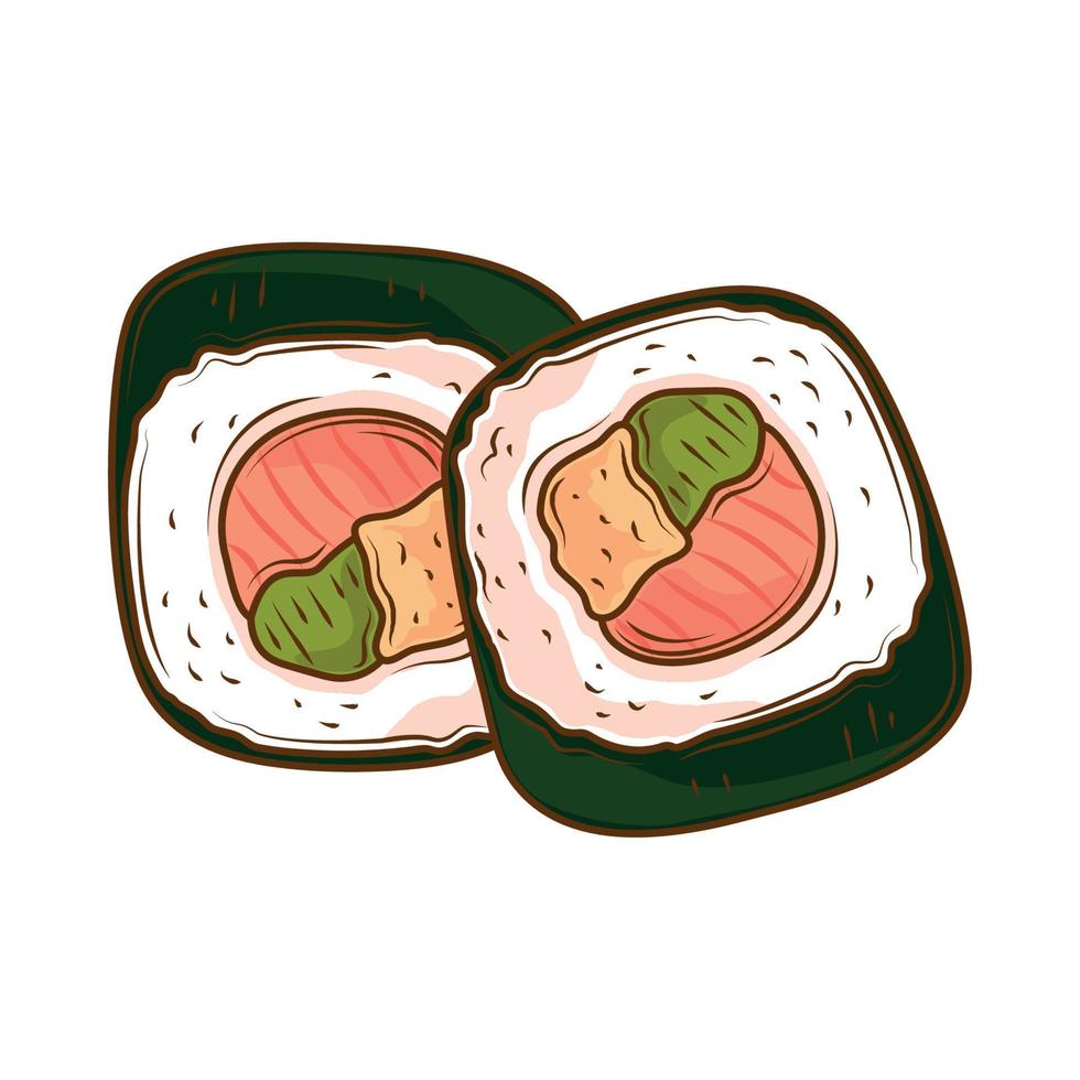 delicious sushi icon vector