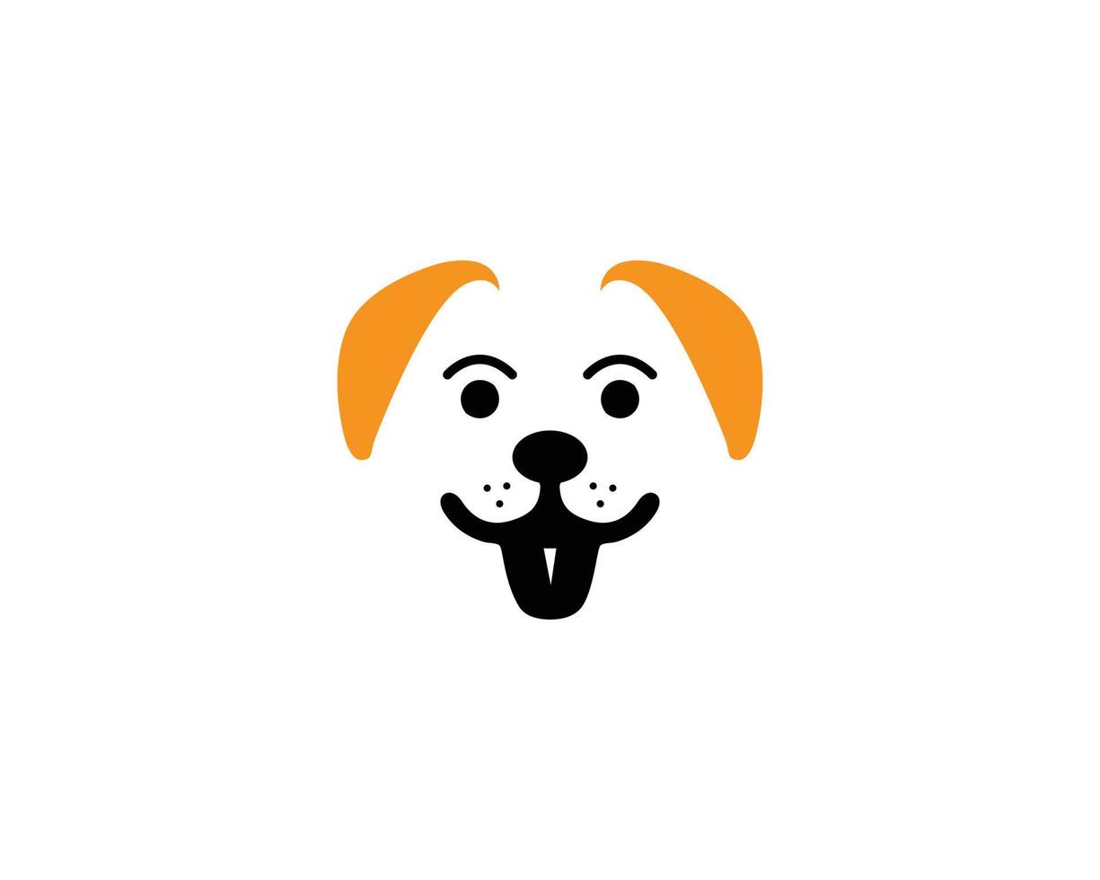 Cute Dog Logo Design Template Vector Symbol illustration.