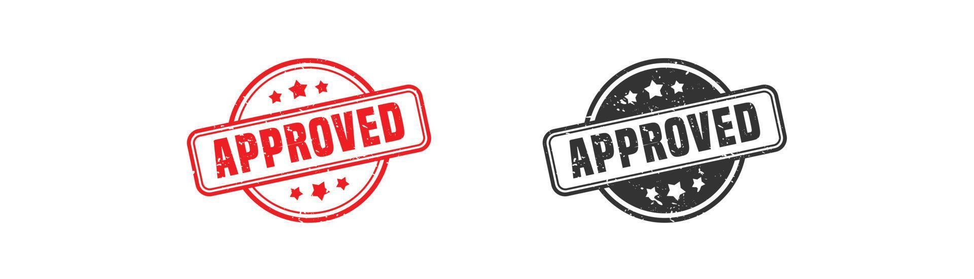 Approved stamp rubber with grunge style on white background vector