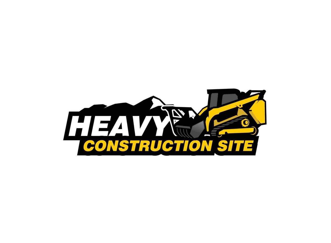 Land clearing logo vector for construction company. Heavy equipment template vector illustration for your brand.