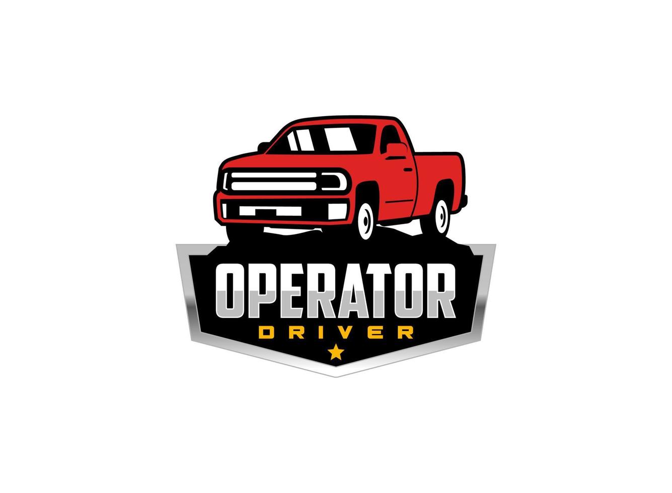 Truck logo vector for transportation company. Vehicle equipment template vector illustration for your brand.