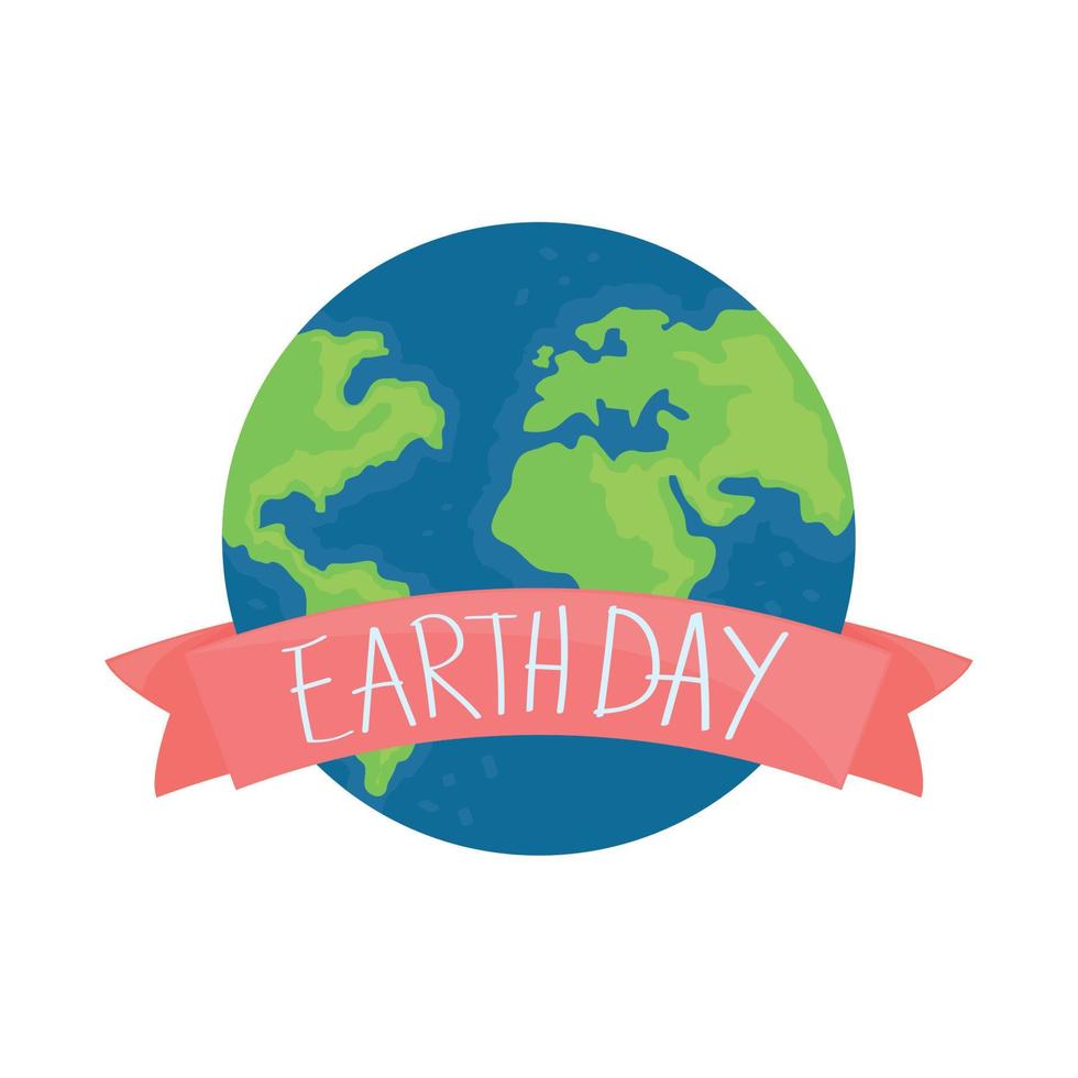 earth day ribbon vector