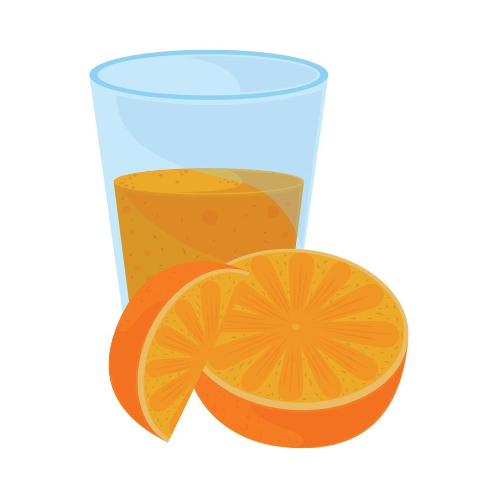 desayuno, jugo de naranja vector