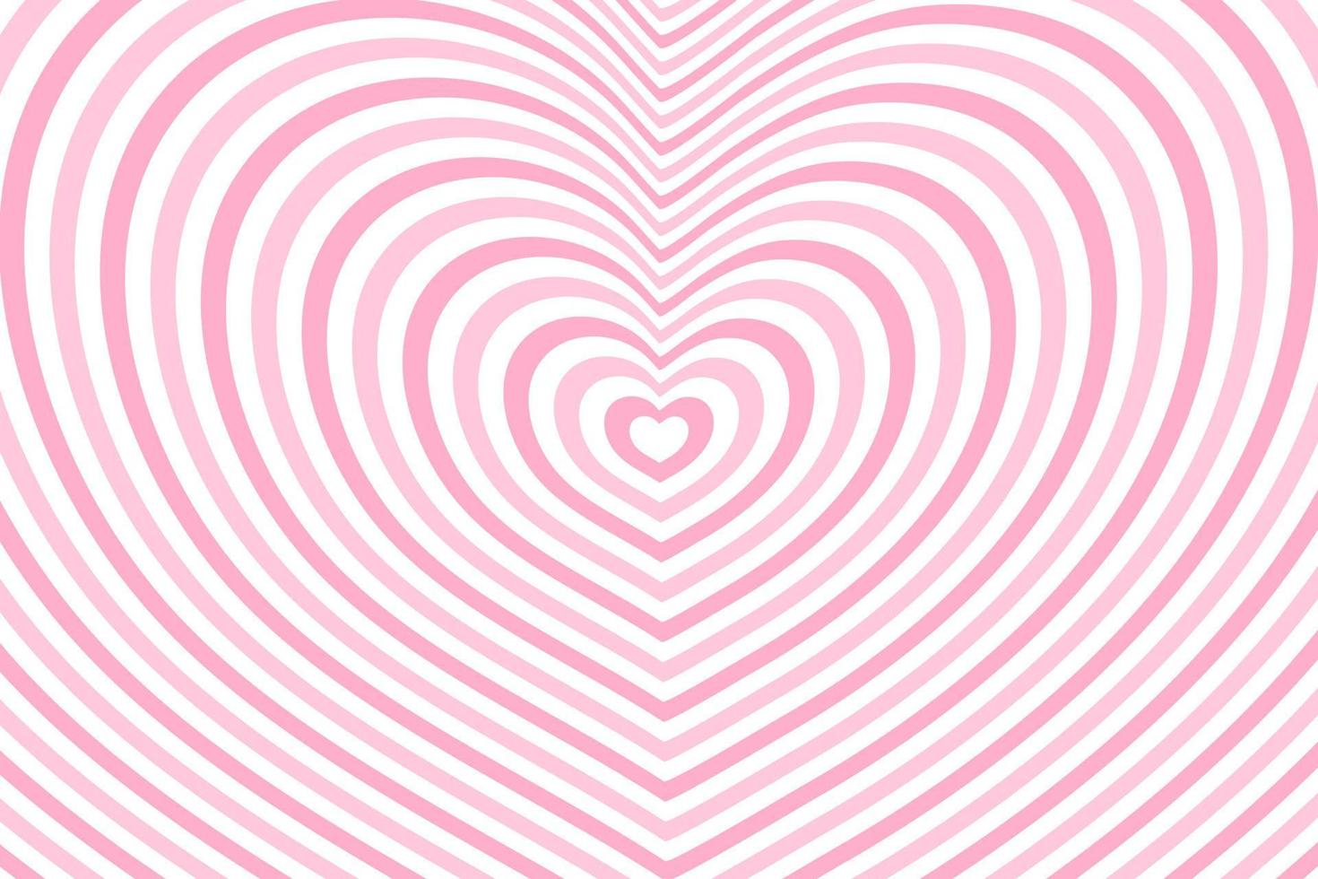 fondo abstracto de ilusión óptica con un corazón rosa. vector. vector