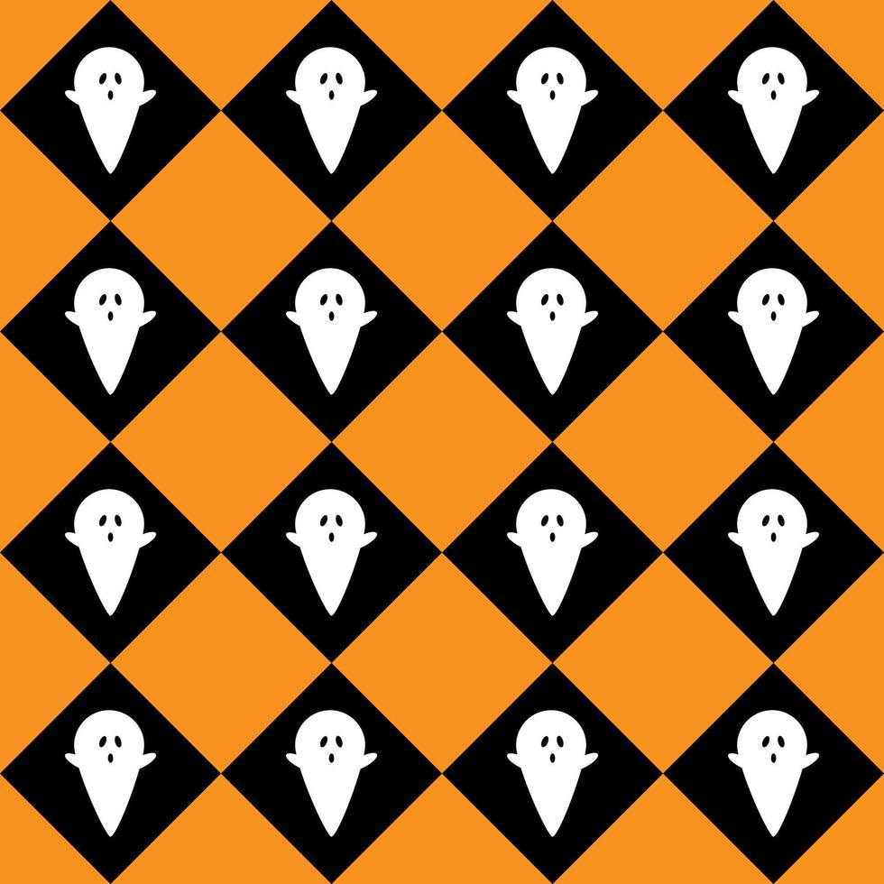 Seamless pattern with ghost. Halloween background. Vector illustration.