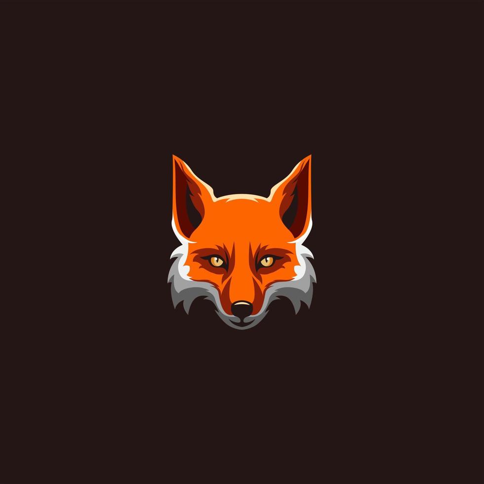 Fox head concept illustration. logo fox vector