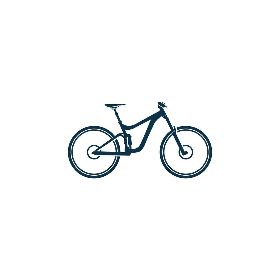 ilustración de concepto simple de bicicleta cuesta abajo. silueta de bicicleta vector