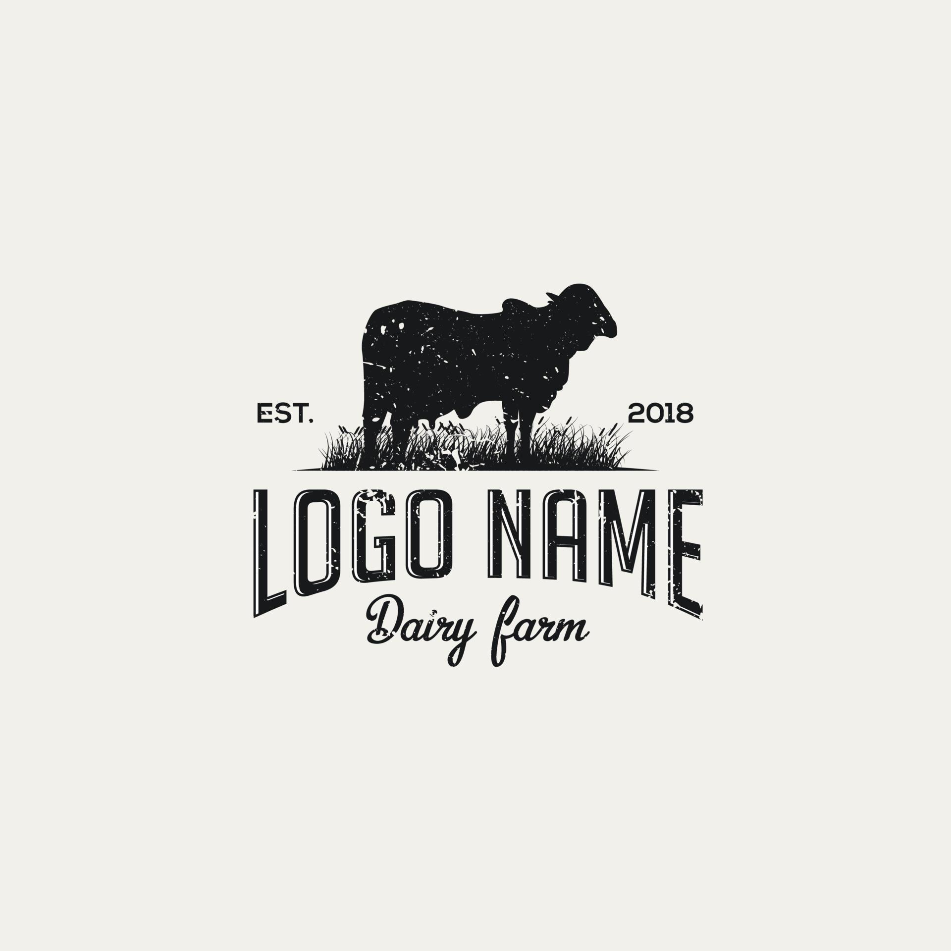 Dairy farm logo concept design. 10818682 Vector Art at Vecteezy