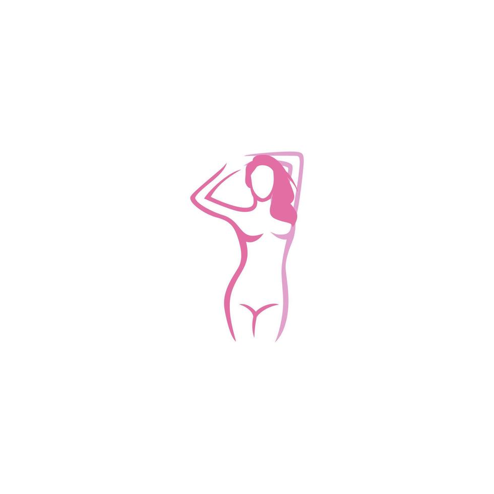 ilustración de diseño simple de cuerpo de mujer vector