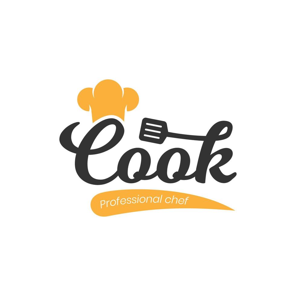 Kitchen Chef cook Logo Design vector cooking typography design element for your business food