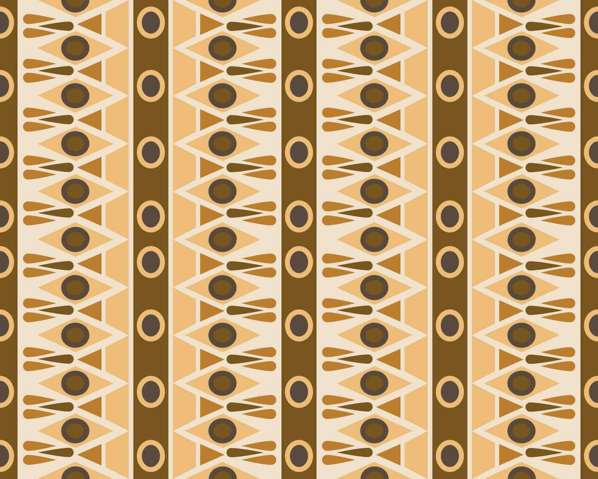 Seamless pattern earth tone color symmetry shape. vector