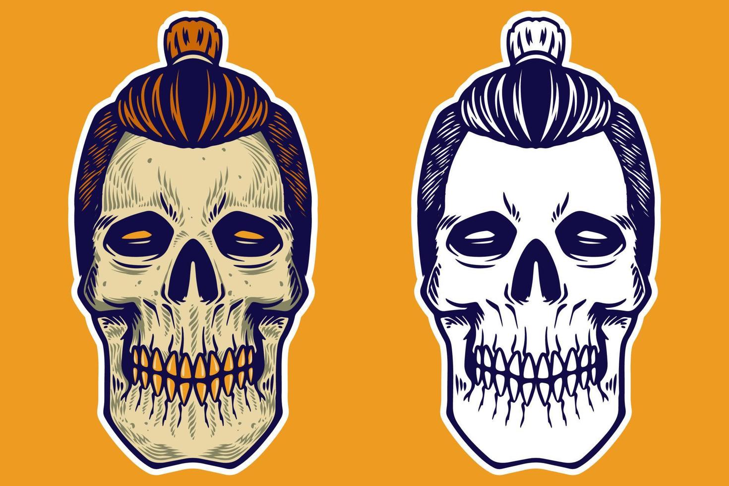 SKULL SET 4-09 vector