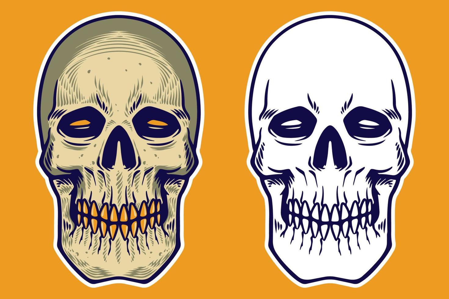 SKULL SET 4-23 vector