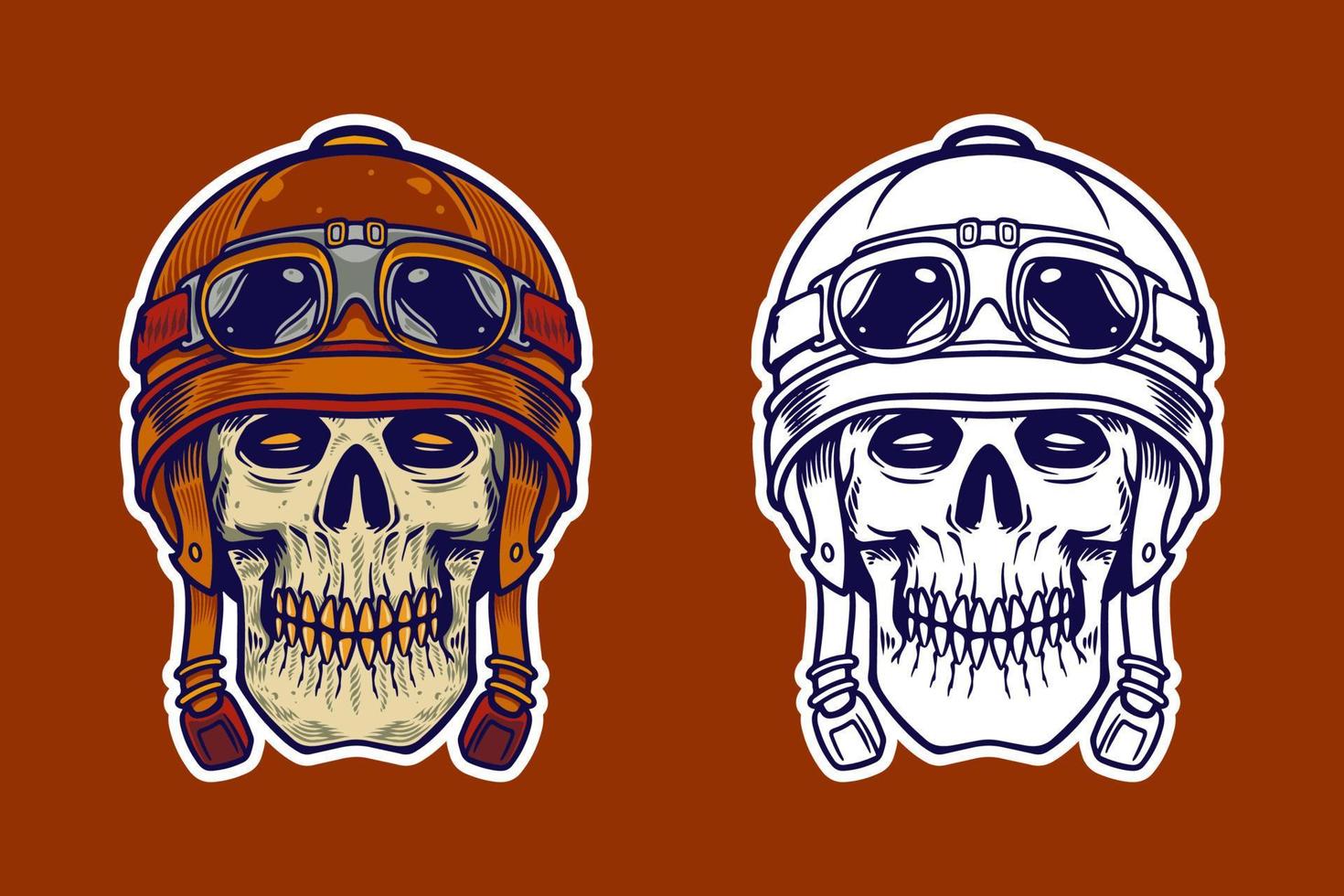 SKULL SET 4-02 vector