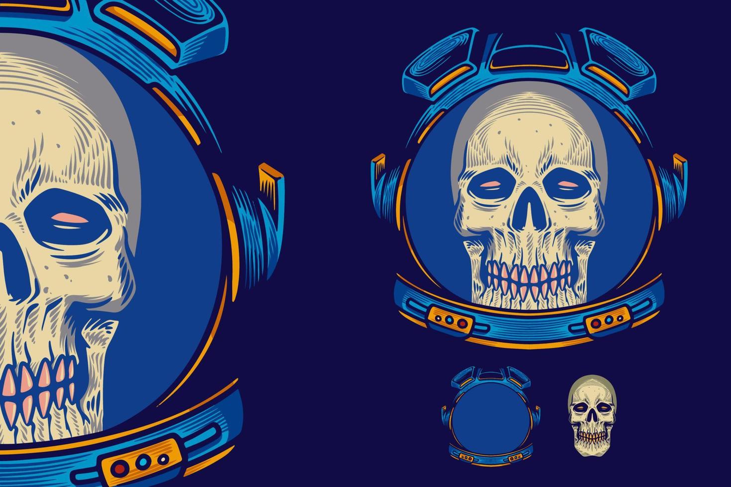 SKULL SET 3-22 vector