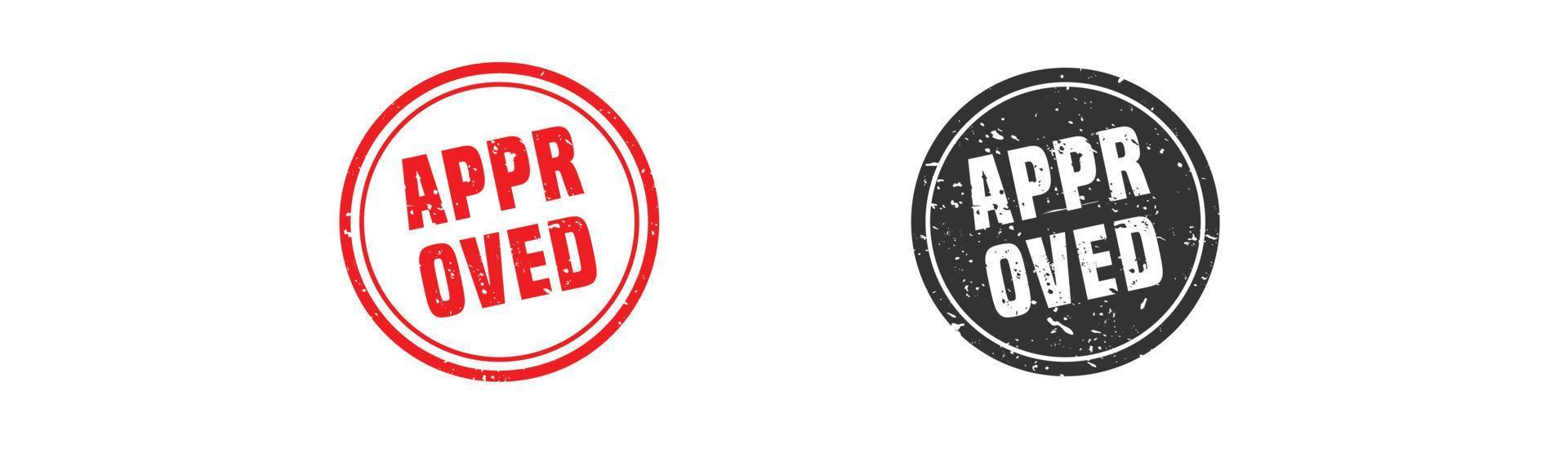 Approved stamp rubber with grunge style on white background vector