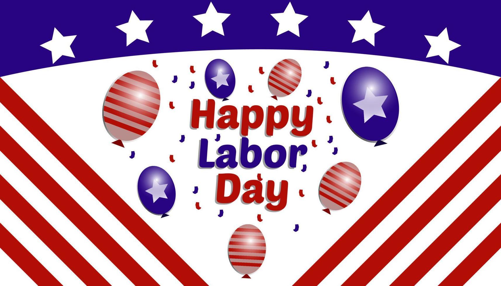 Happy Labor Day holiday banner,labor day greeting card design vector