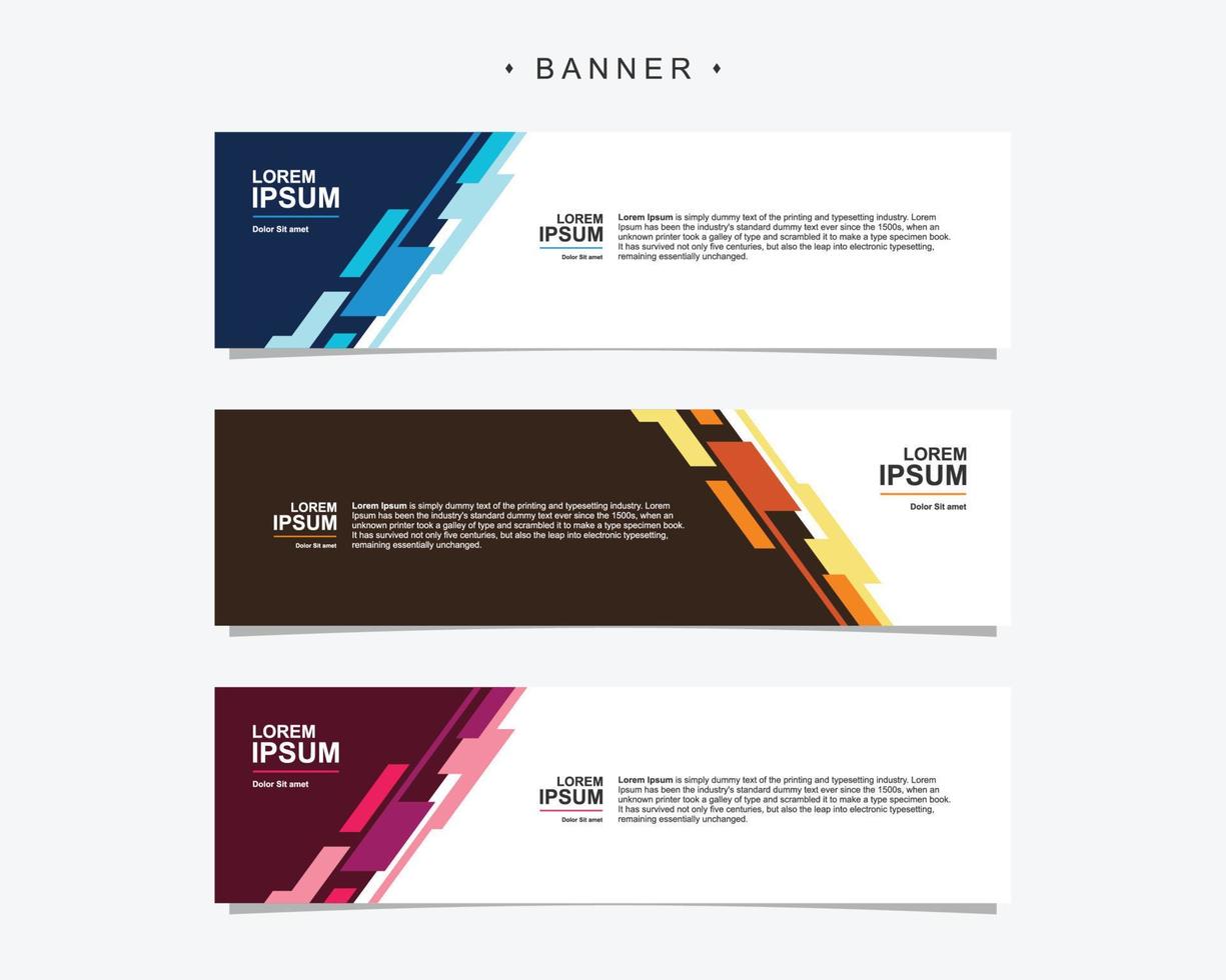 Banner design abstract vector template. Set of banner background isolated vector for print, display, promotion.